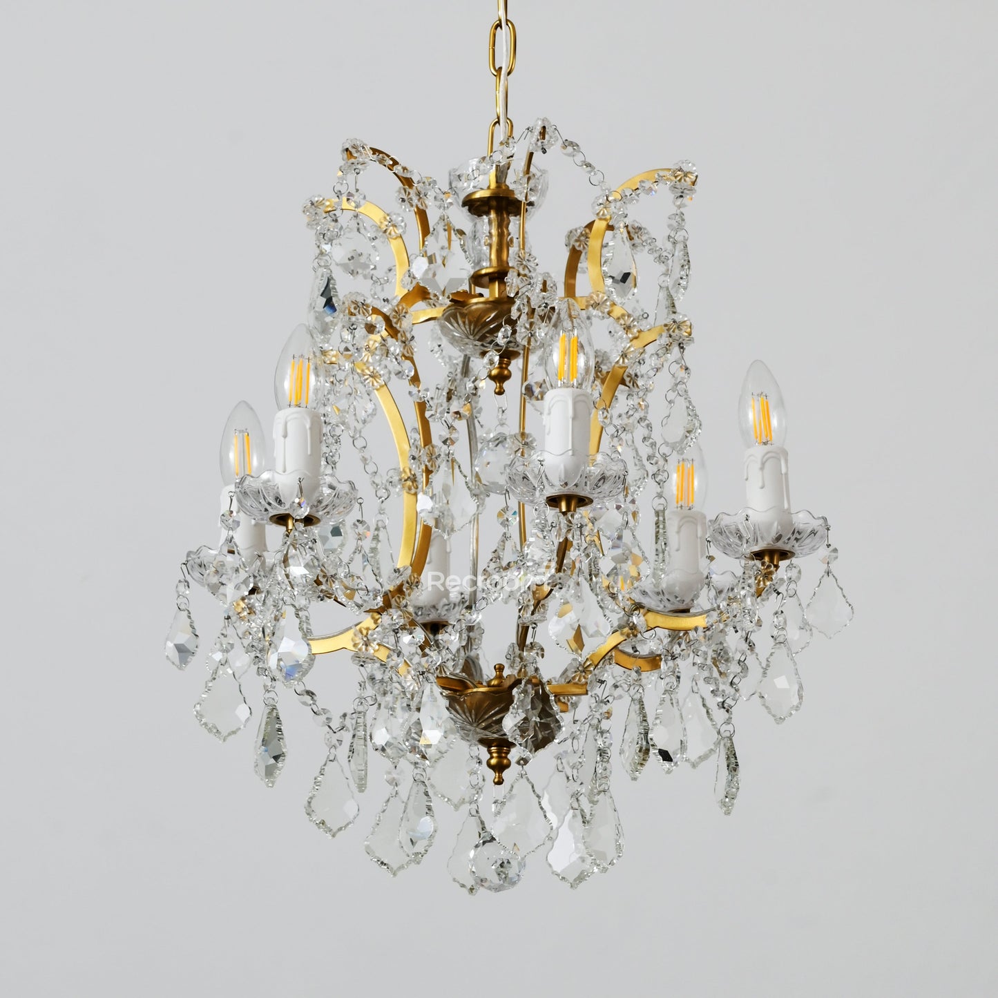 Rococonut Crystal Outdoor Chandelier 18”