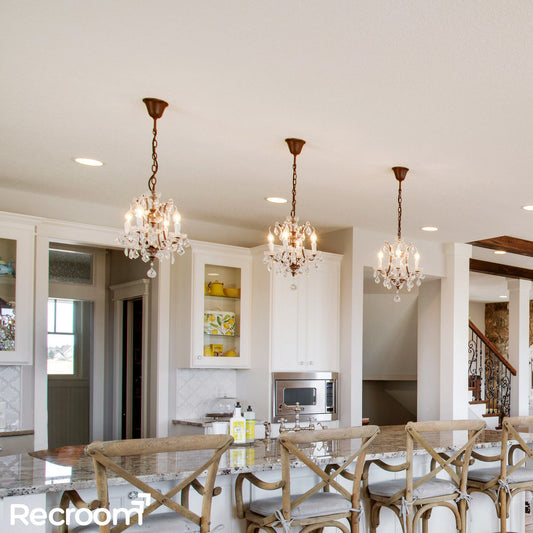 Rococonut Crystal Outdoor Chandelier 18”