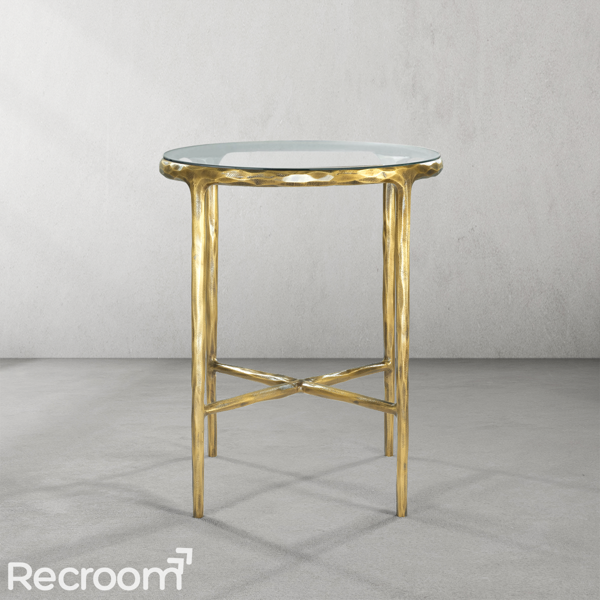 Thaddeo Round Glass Side Table