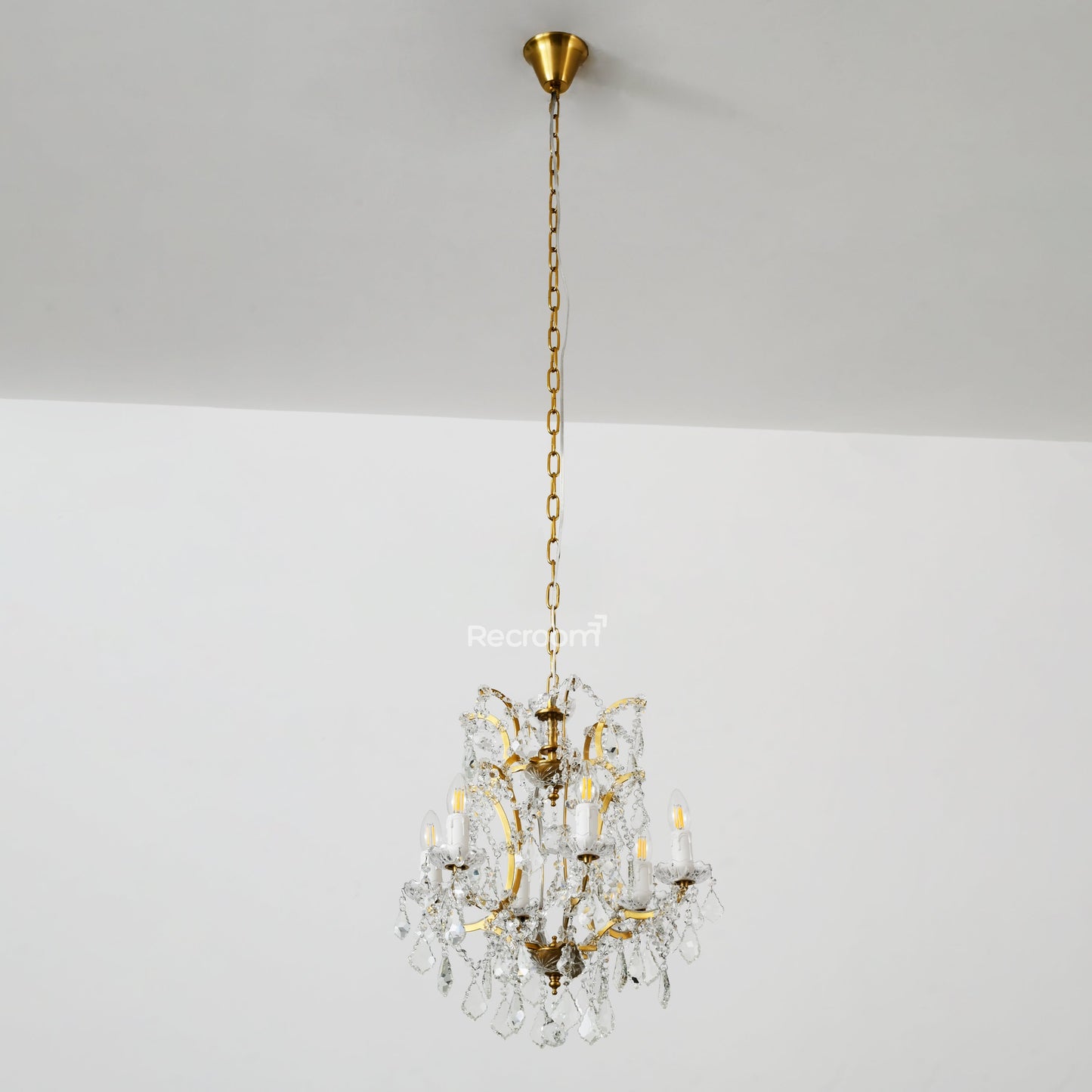 Rococonut Crystal Outdoor Chandelier 18”