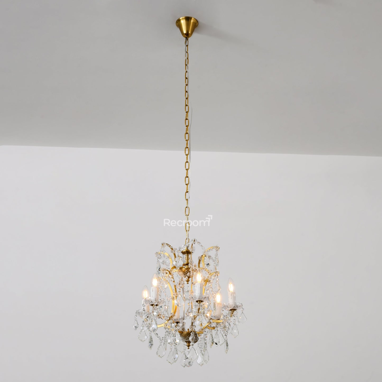 Rococonut Crystal Outdoor Chandelier 18”