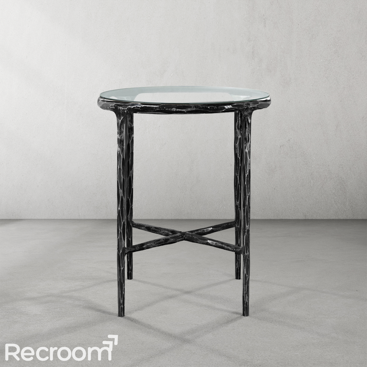 Thaddeo Round Glass Side Table