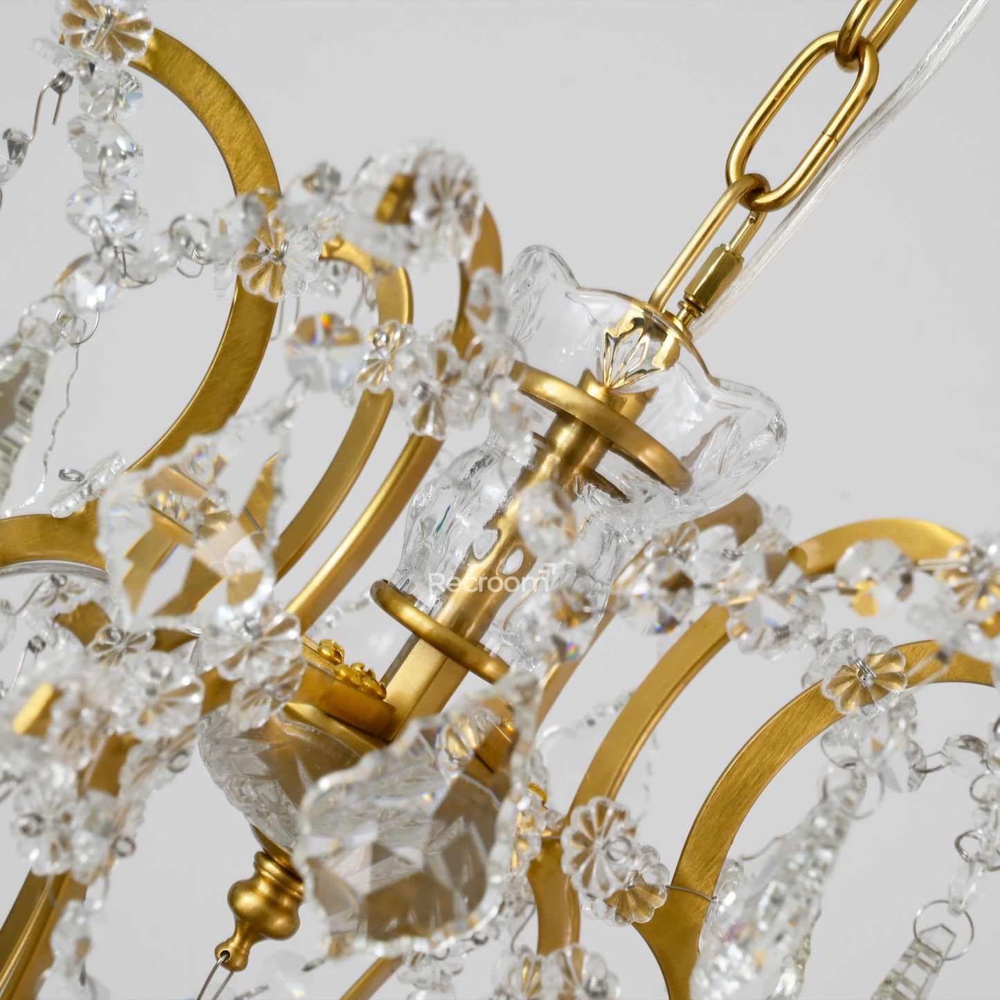 Rococonut Crystal Outdoor Chandelier 18”