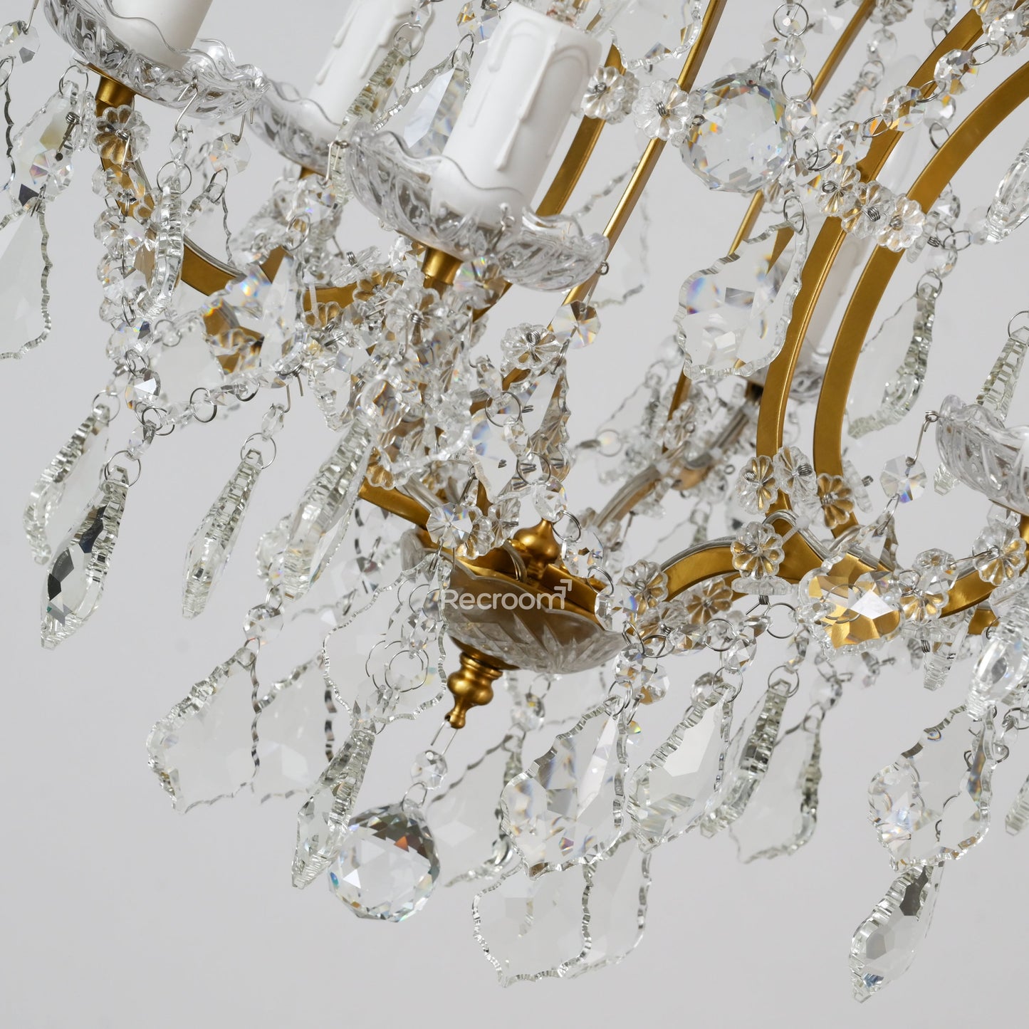 Rococonut Crystal Outdoor Chandelier 18”