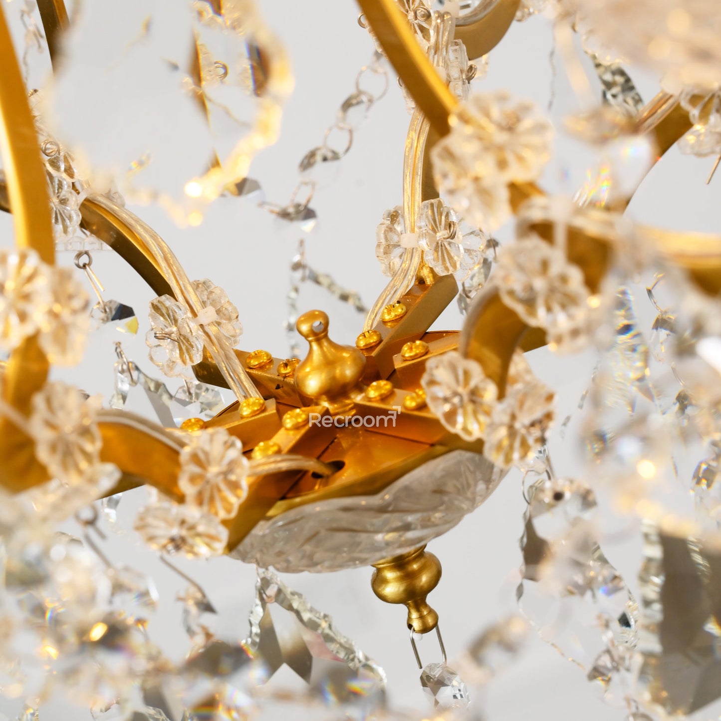 Rococonut Crystal Outdoor Chandelier 18”