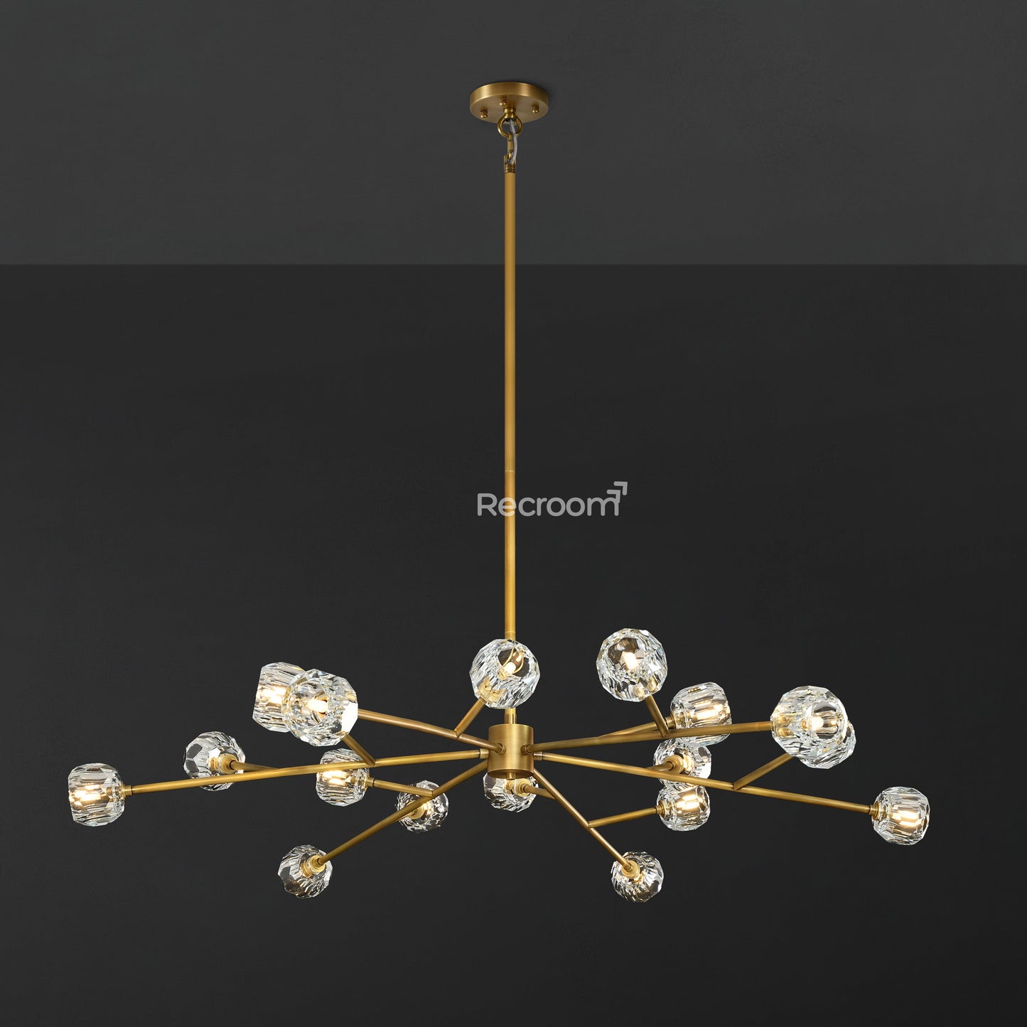 Boulew Crystal Glass Round Chandelier 60"