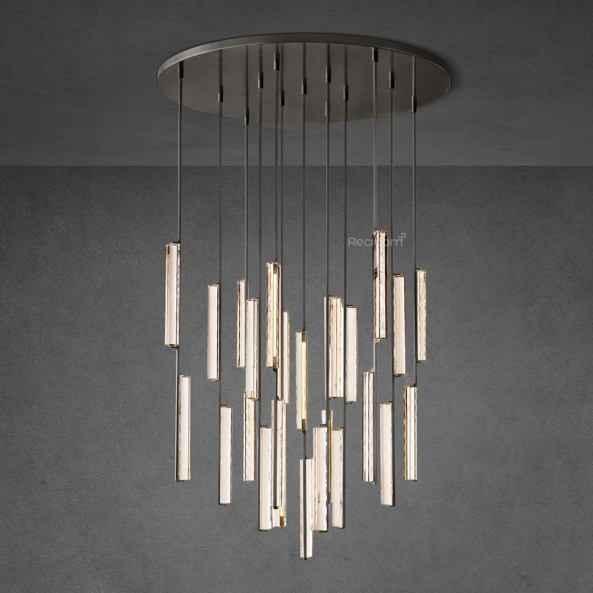 Auduben Crystal Round Chandelier 56"