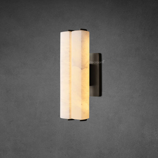 Auduben Alabaster Double Sconce 15" 19" 25"