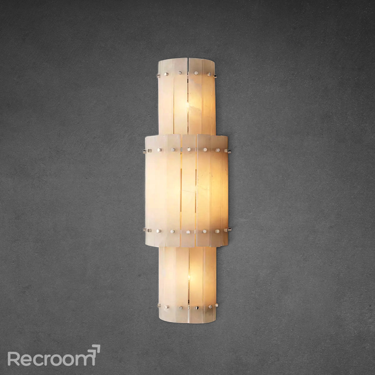 San Marconer Alabaster Grand Round Sconce