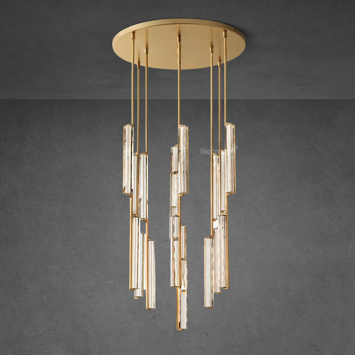 Auduben Crystal Round Chandelier 40"