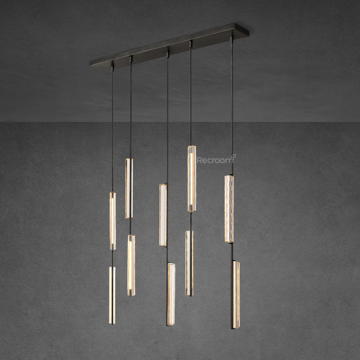 Auduben Crystal Linear Chandelier 54"