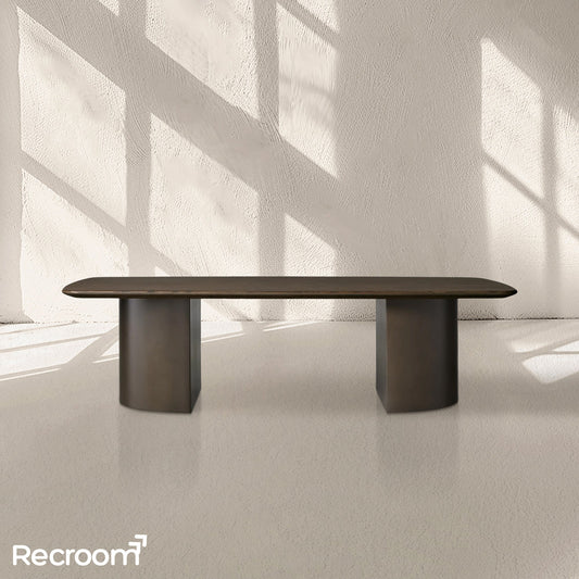 San Germani Wood Coffee Table with Dauphine Base