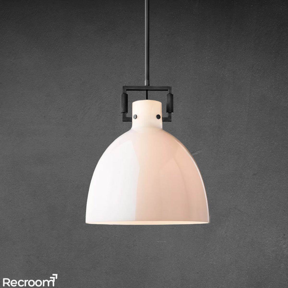 Machenist Milk Glass Cloche Pendant 10" 14" 18"