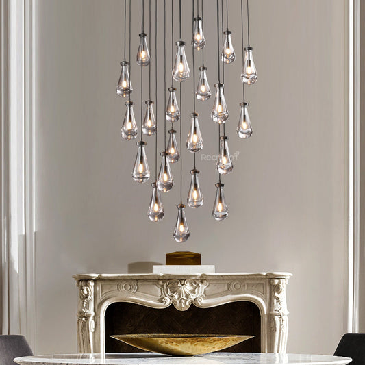 Raindrop Round Chandelier 47"