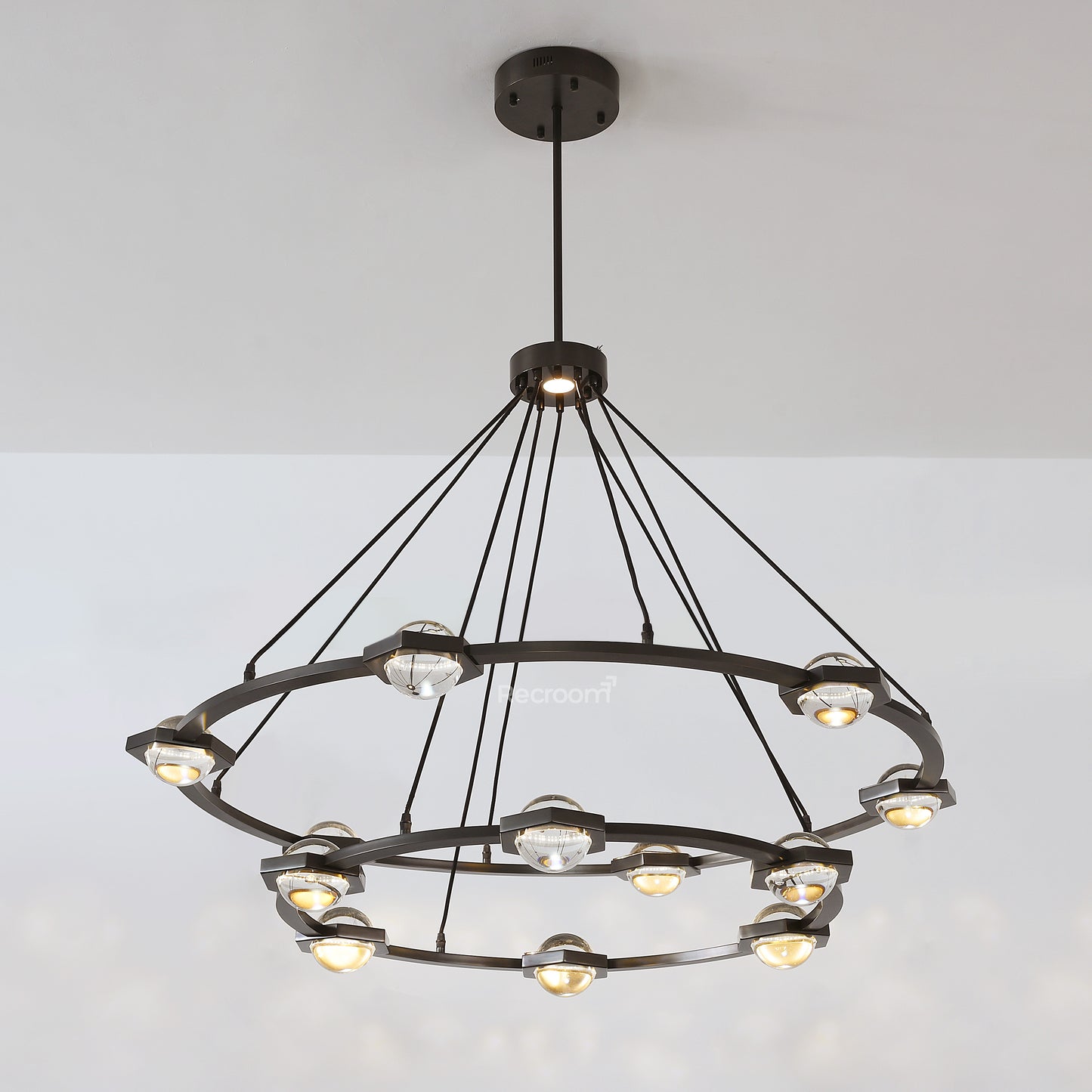 Eclitant Two-Tier Round Chandelier 60"