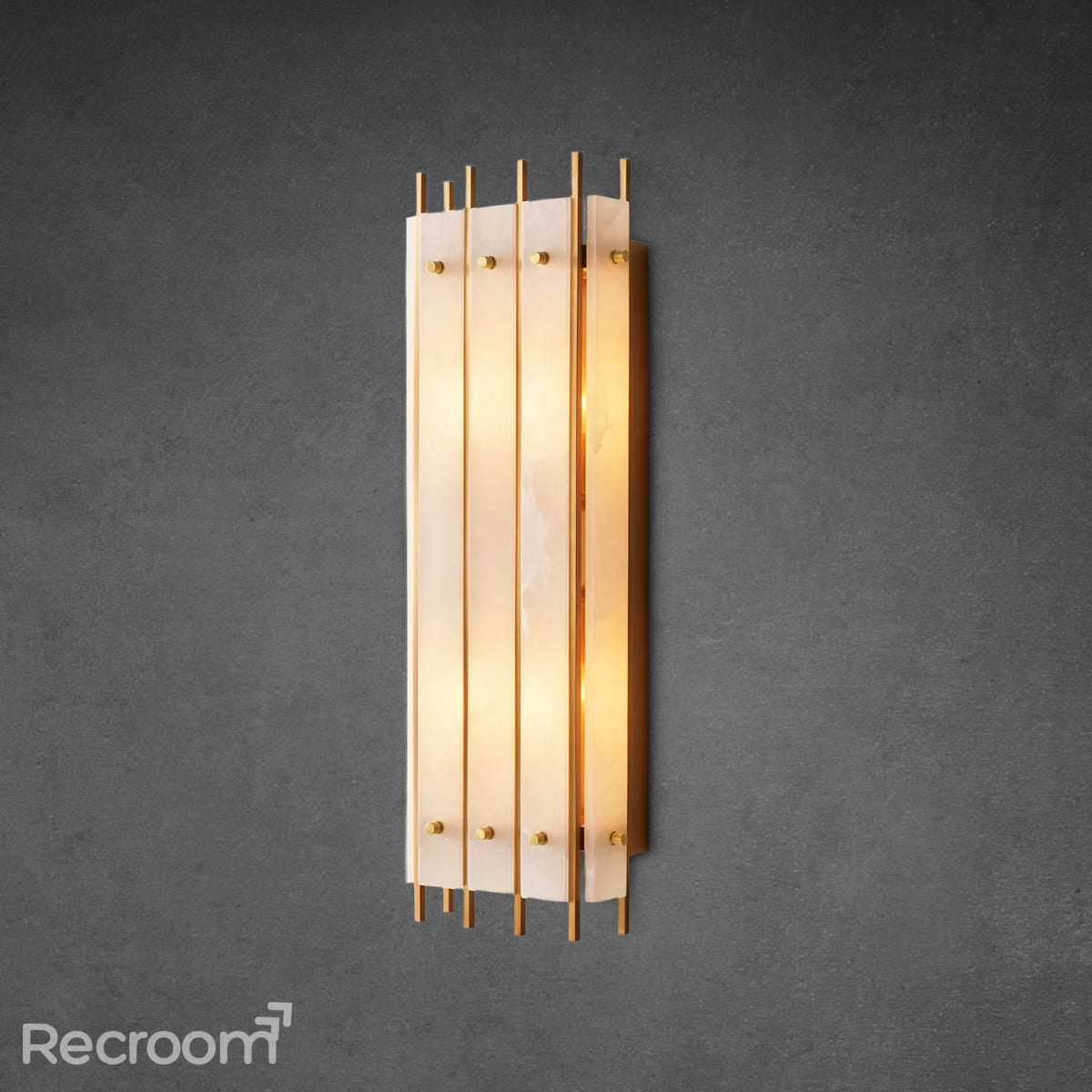 San Marconer Alabaster Grand Rectangular Sconce 26"