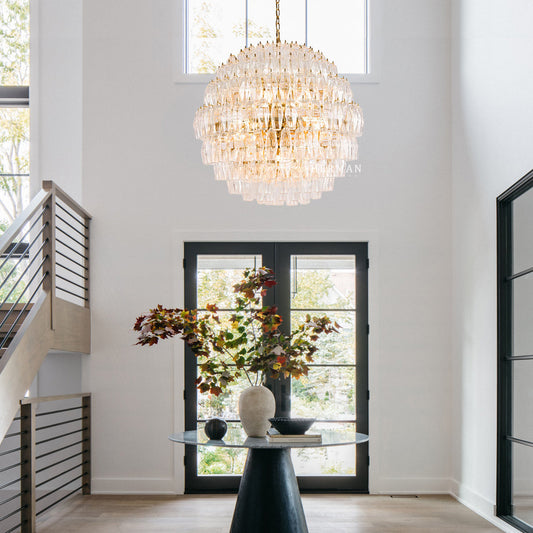 Clear Pallina Chandelier 28"