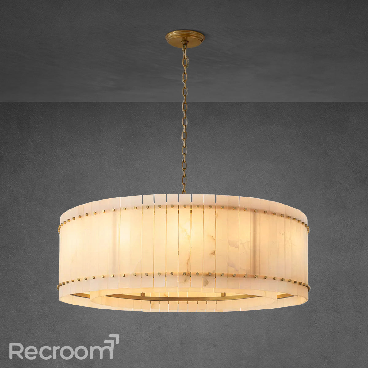 San Marconer Alabaster Round Chandelier 48‘’