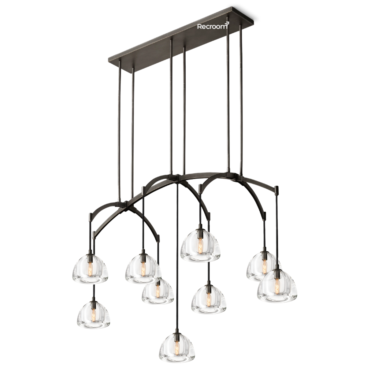 Hemisphero Linear Chandelier 54"