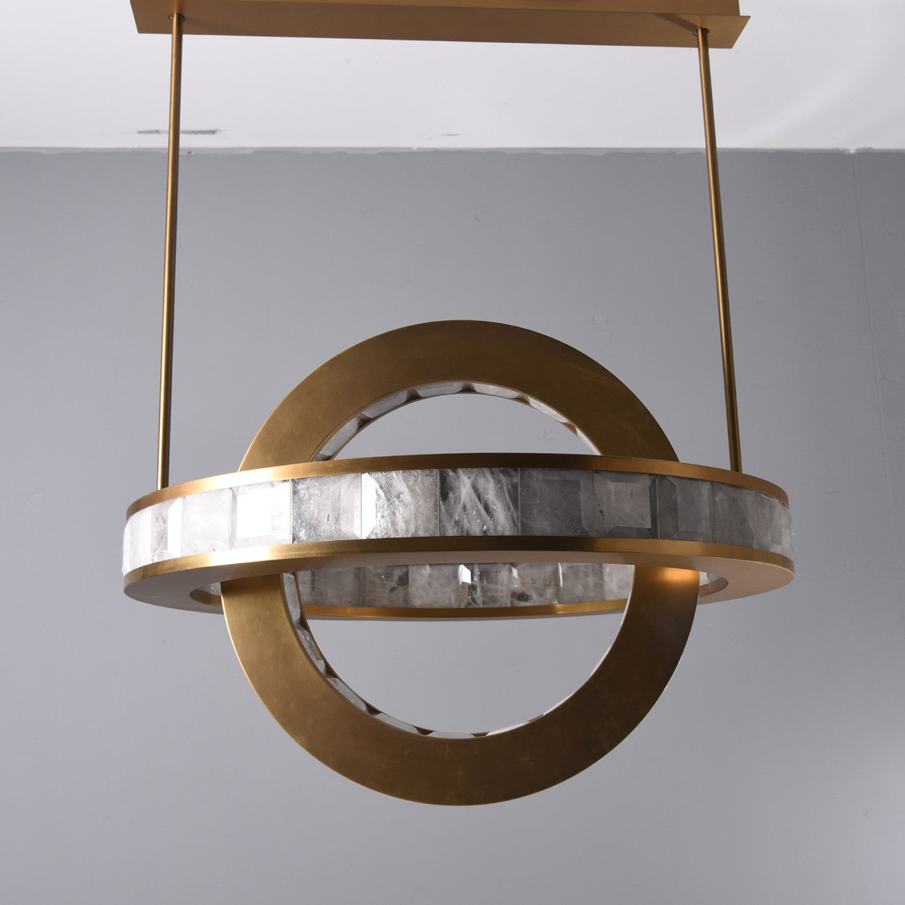 Rolantis -I Rock Crystal Pendant Brass