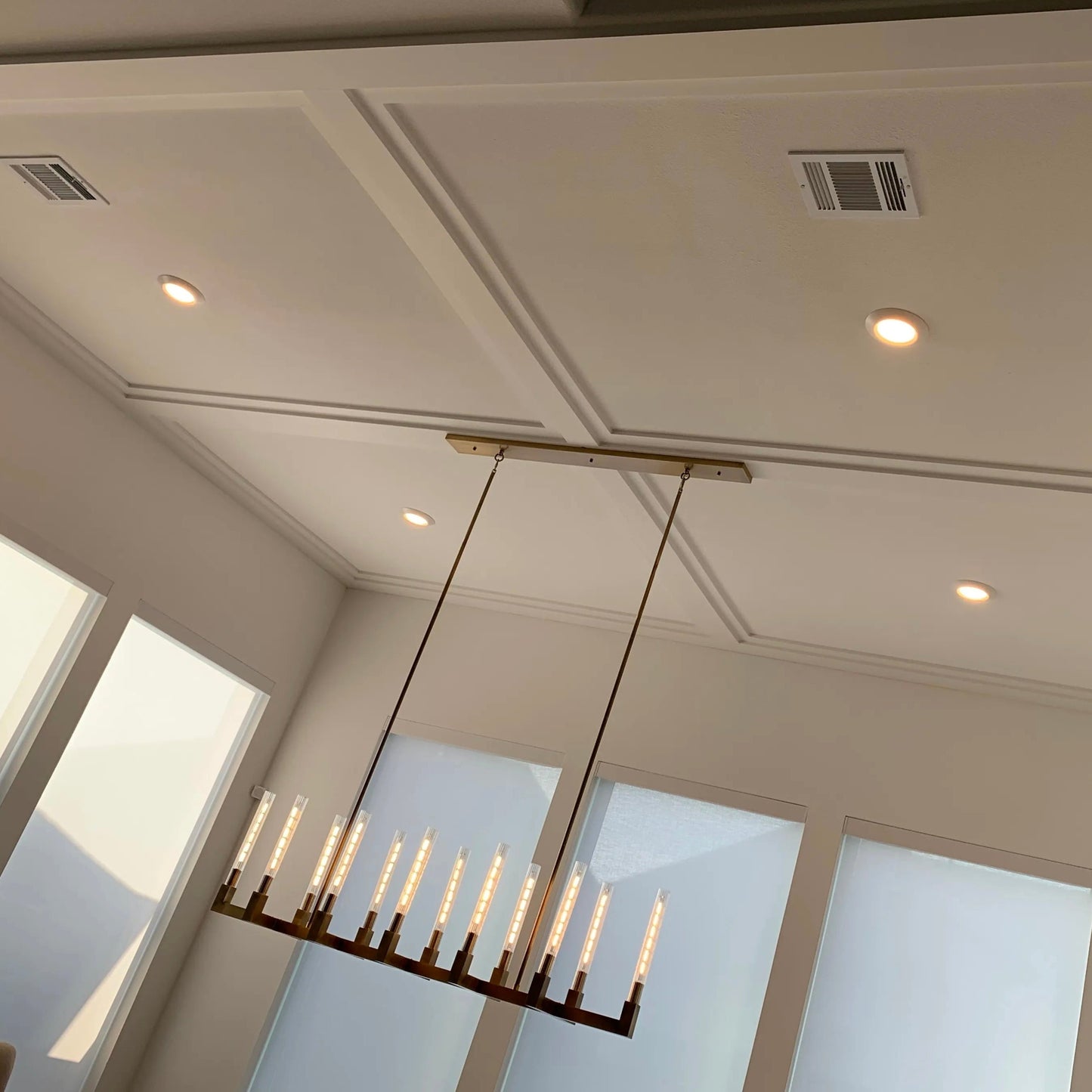 Cannel Linear Chandelier 67"