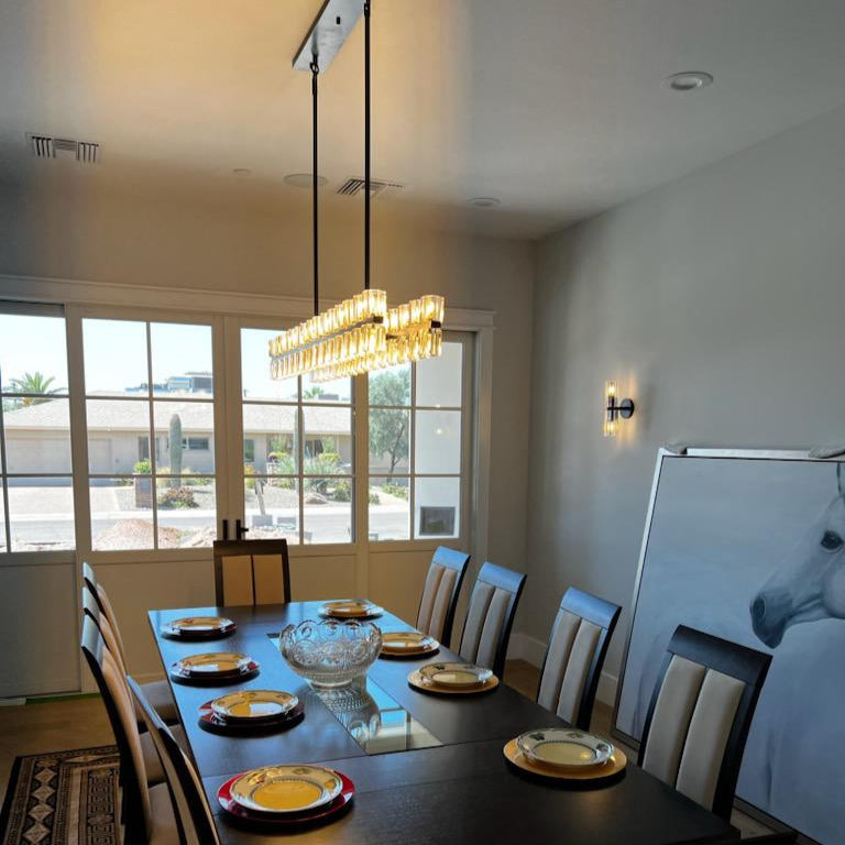 Arcachonest LED Rectangular Chandelier 54"