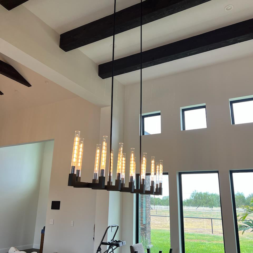 Cannel Linear Chandelier 67"