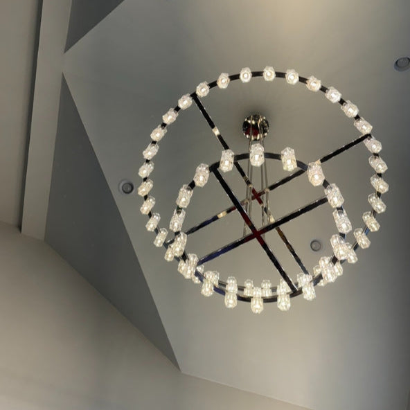 Arcachonest LED Round 2-Tier Chandelier 60"