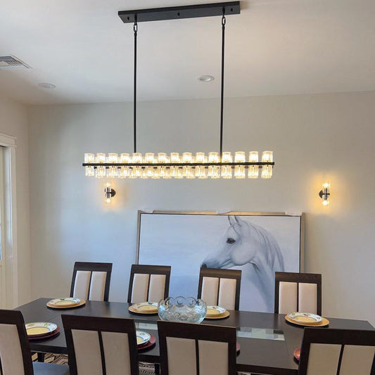 Arcachonest LED Rectangular Chandelier 54"