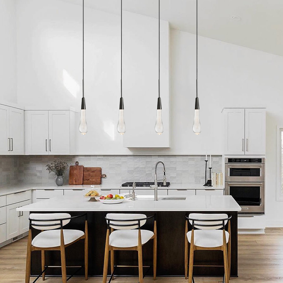 Solitaire Crystal Pendant 1 light 2 lights