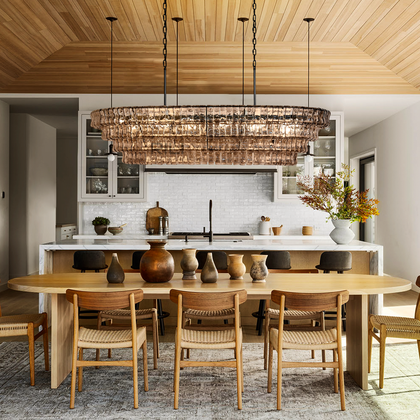 Ghiaccio Oval Chandelier