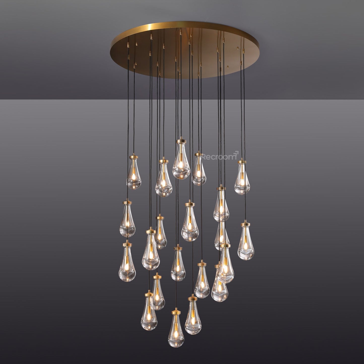 Raindrop Round Chandelier 47"