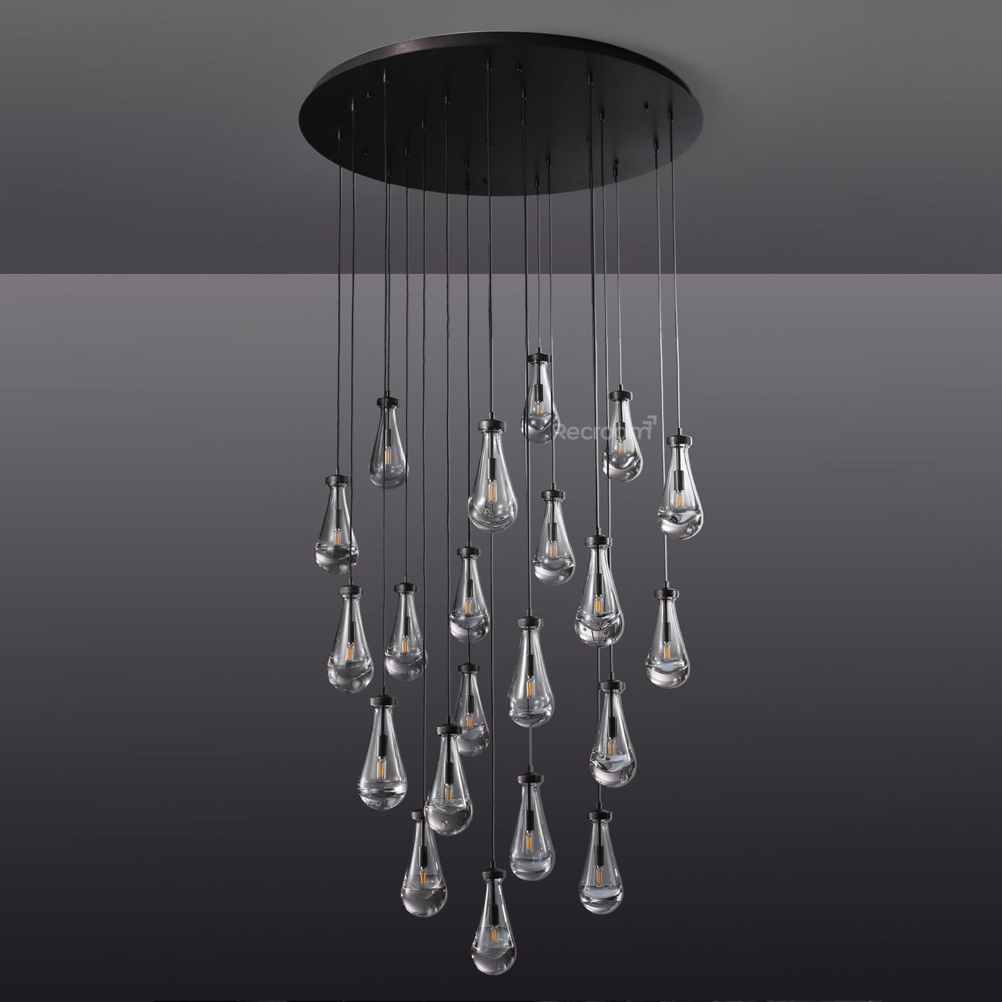 Raindrop Round Chandelier 47"