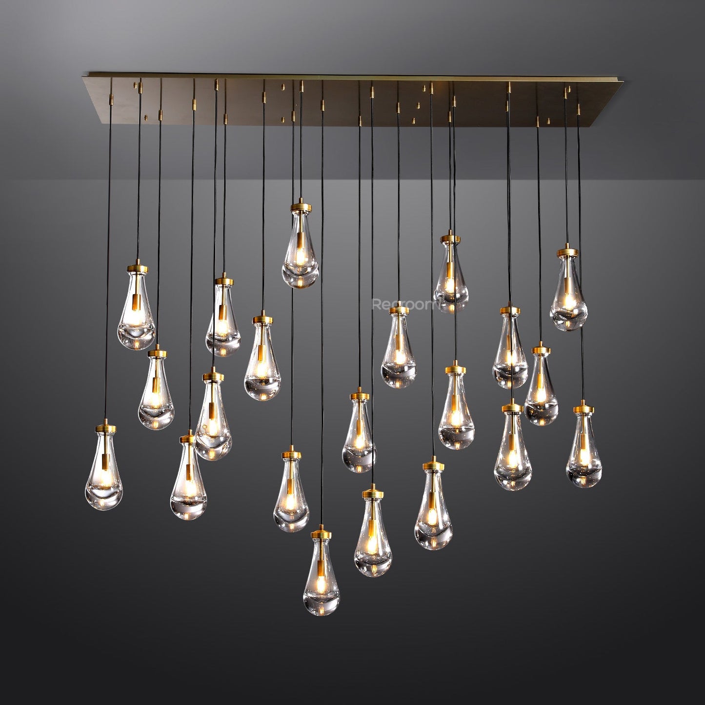 Raindrop Linear Chandelier 72"