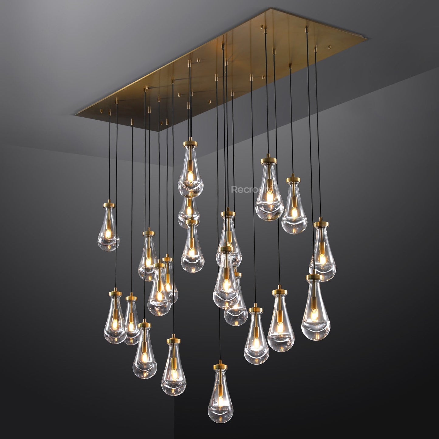 Raindrop Linear Chandelier 72"