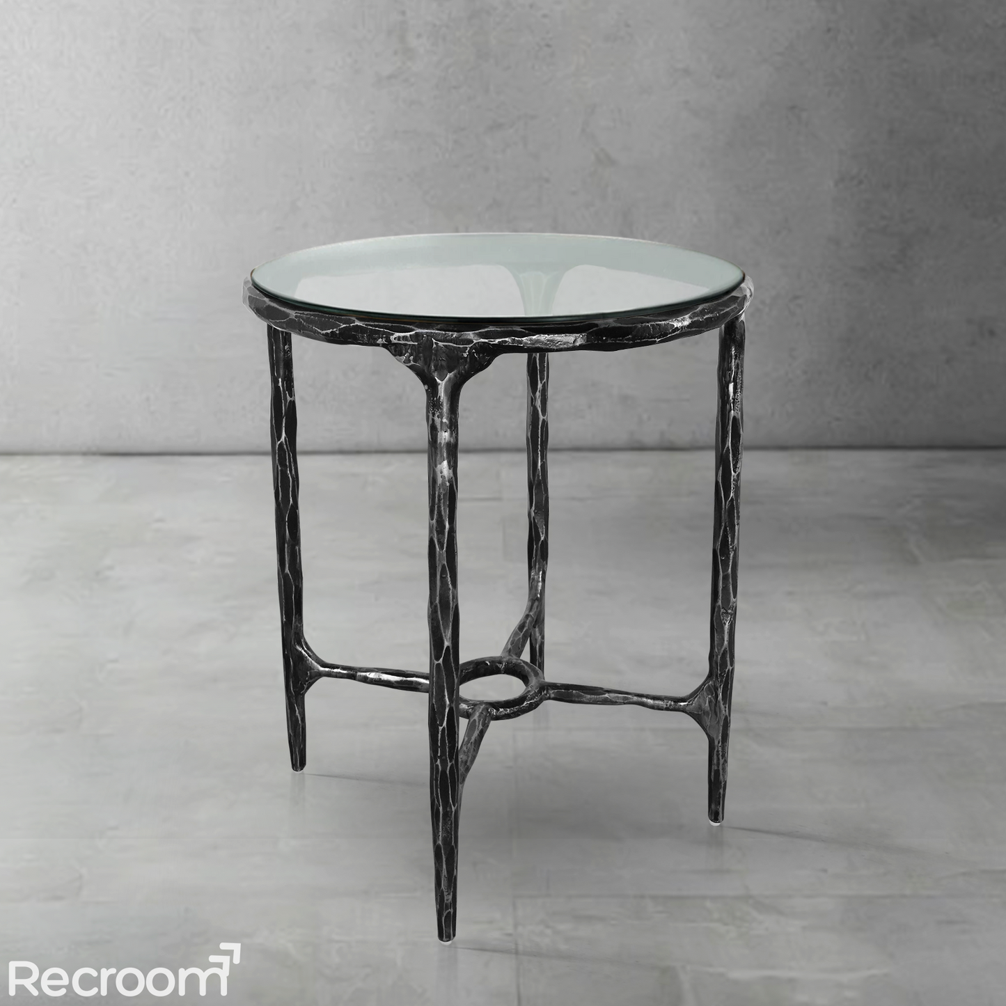 Thaddeo Round Glass Side Table