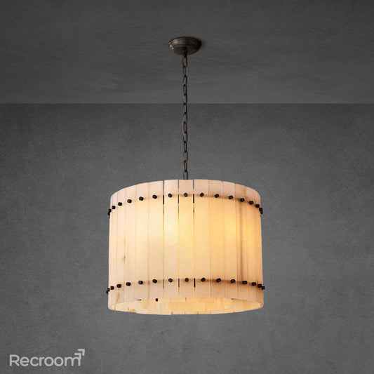 San Marconer Alabaster Round Chandelier 22‘’