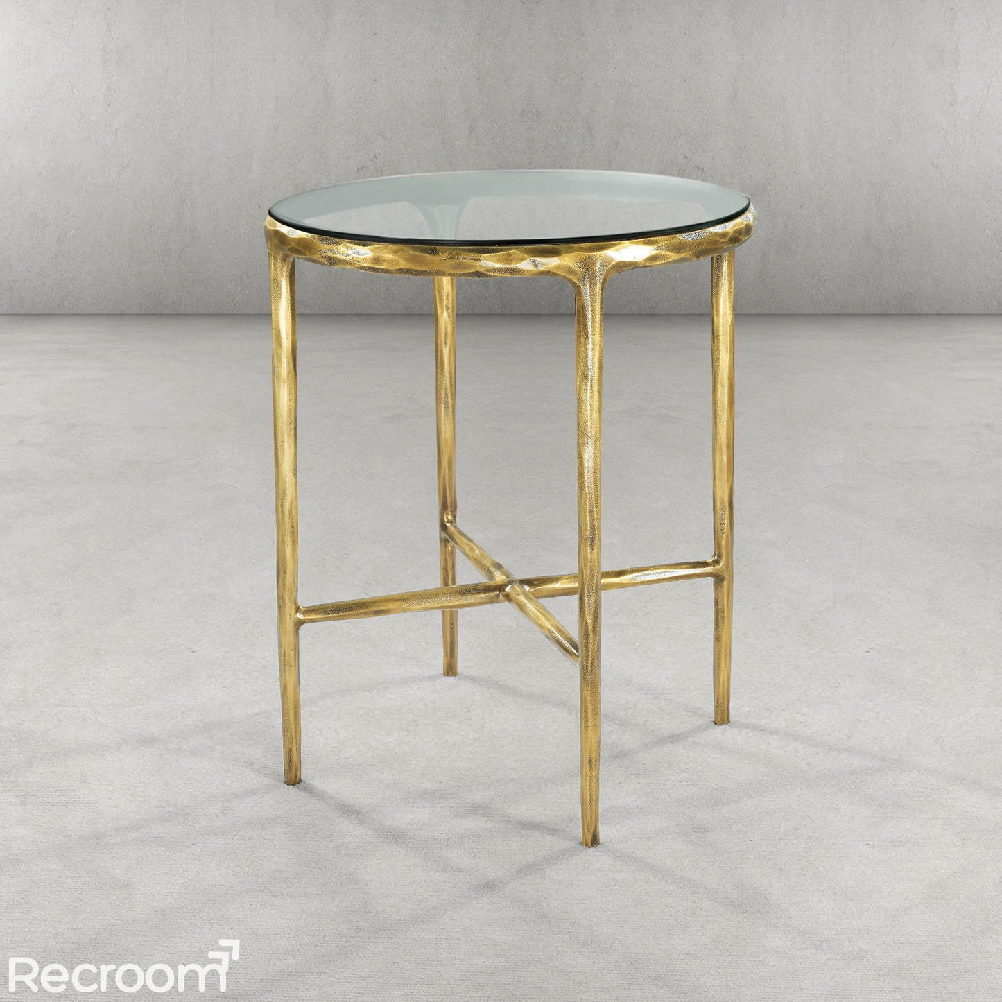 Thaddeo Round Glass Side Table
