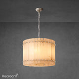 San Marconer Alabaster Round Chandelier 22‘’