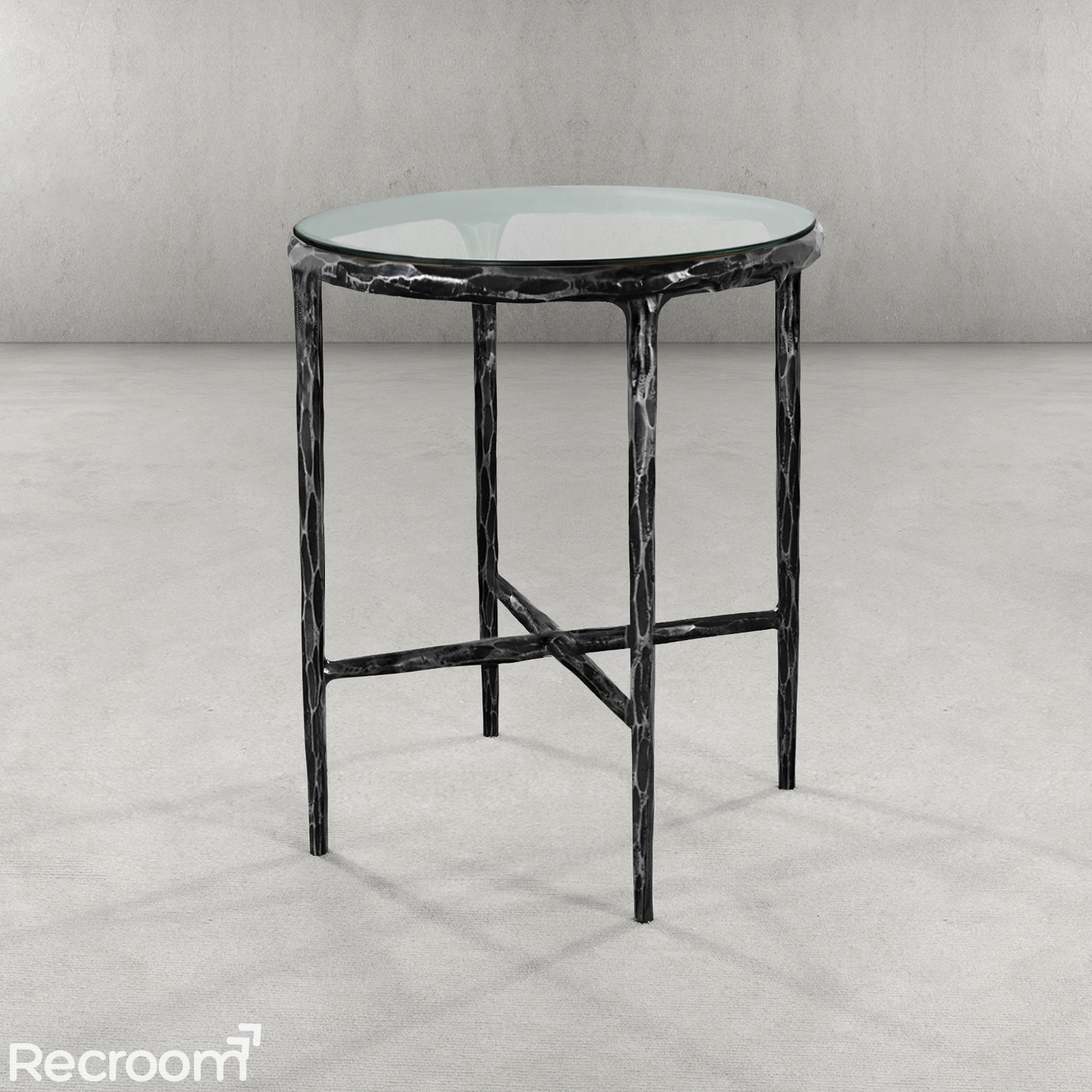 Thaddeo Round Glass Side Table
