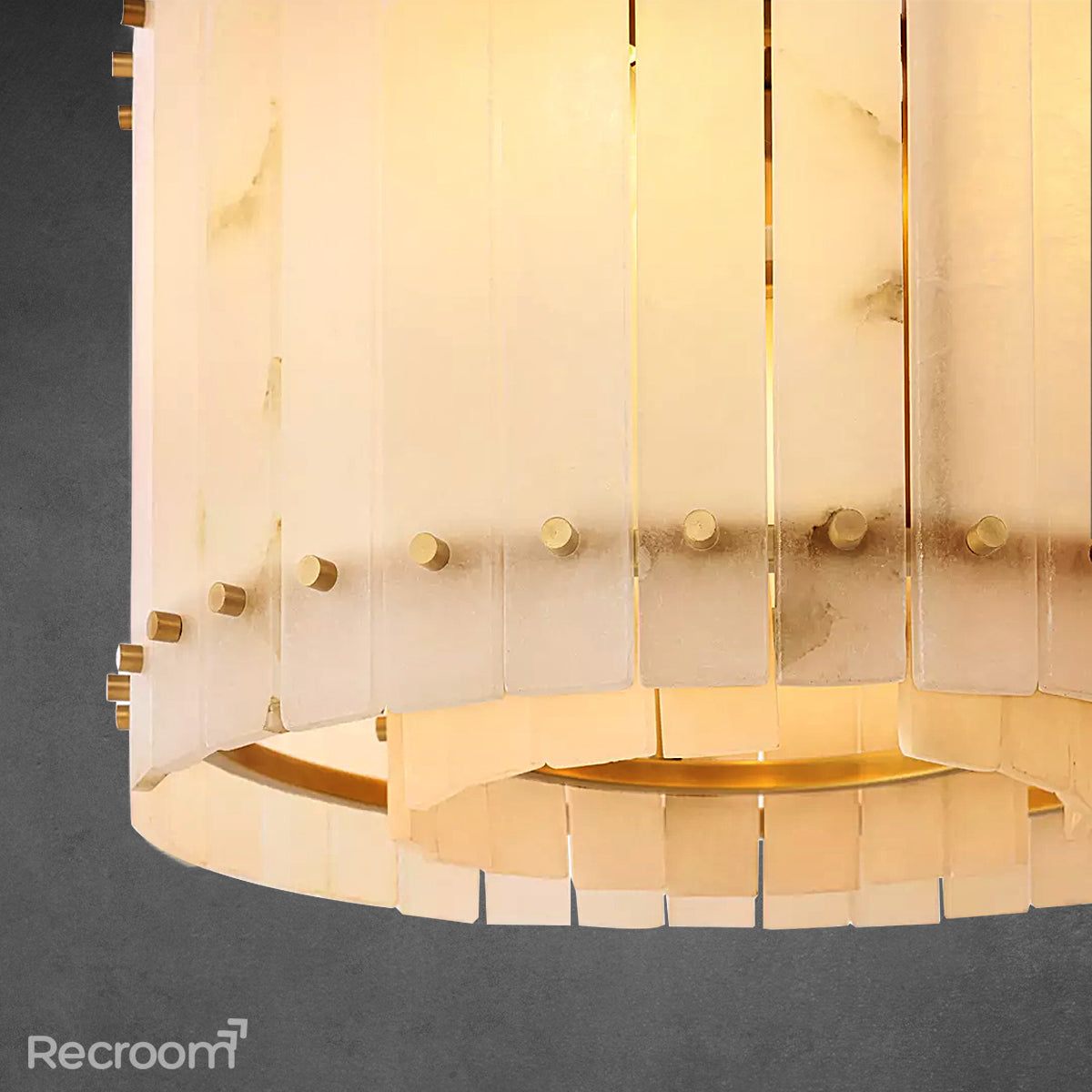 San Marconer Alabaster Round Chandelier 22‘’