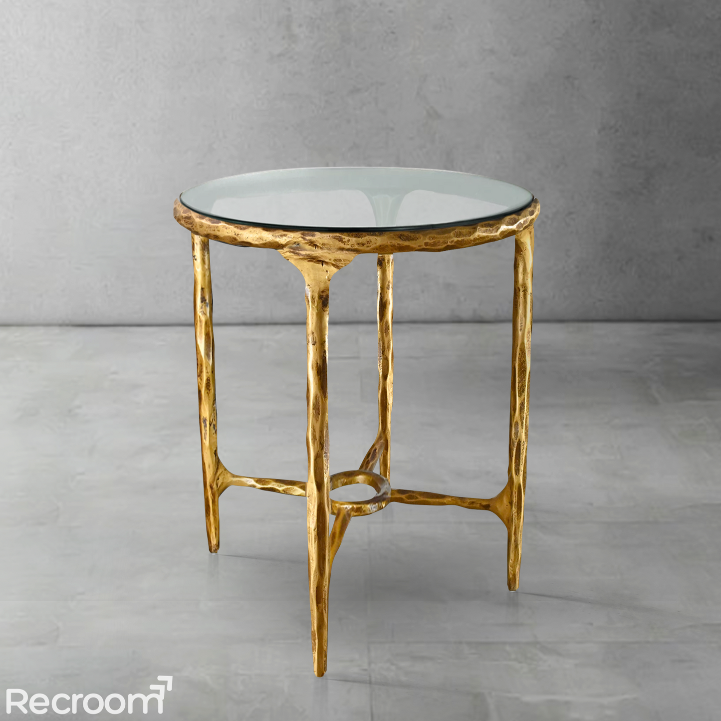 Thaddeo Round Glass Side Table