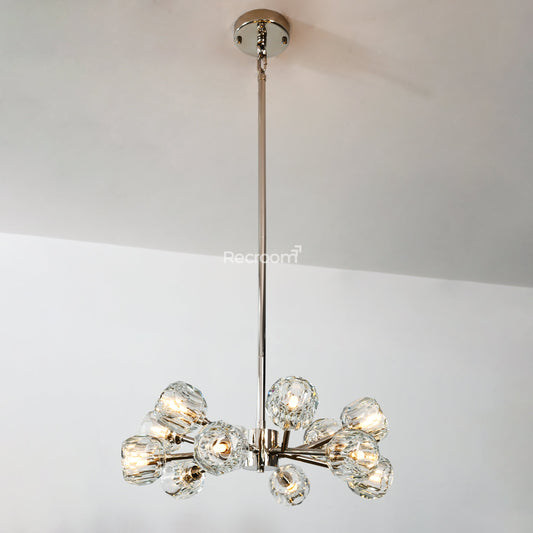 Boulew Crystal Glass Round Chandelier 24"