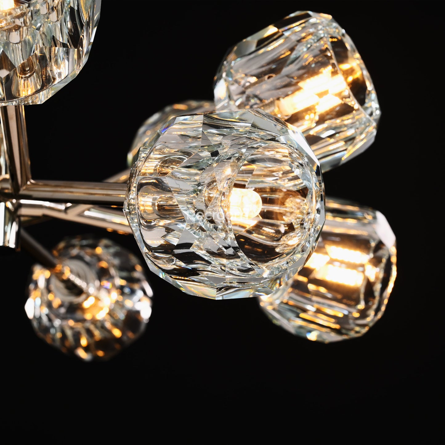 Boulew Crystal Glass Round Chandelier 24"