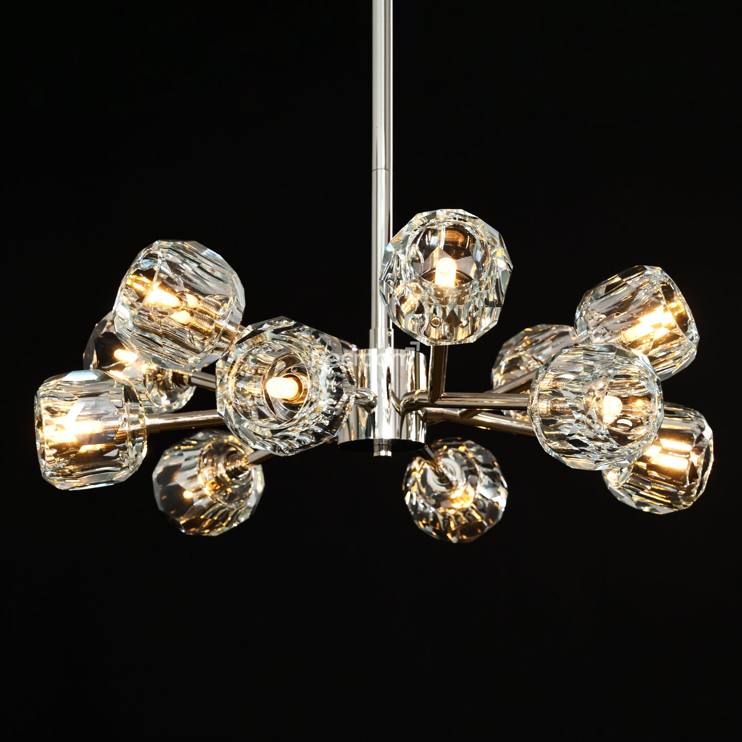 Boulew Crystal Glass Round Chandelier 24"