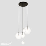 Glass Global Mobile Cluster Chandelier 28"