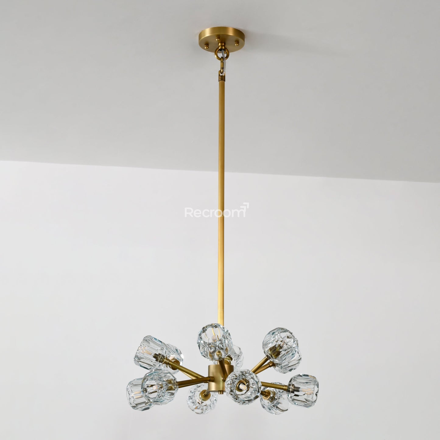 Boulew Crystal Glass Round Chandelier 24"