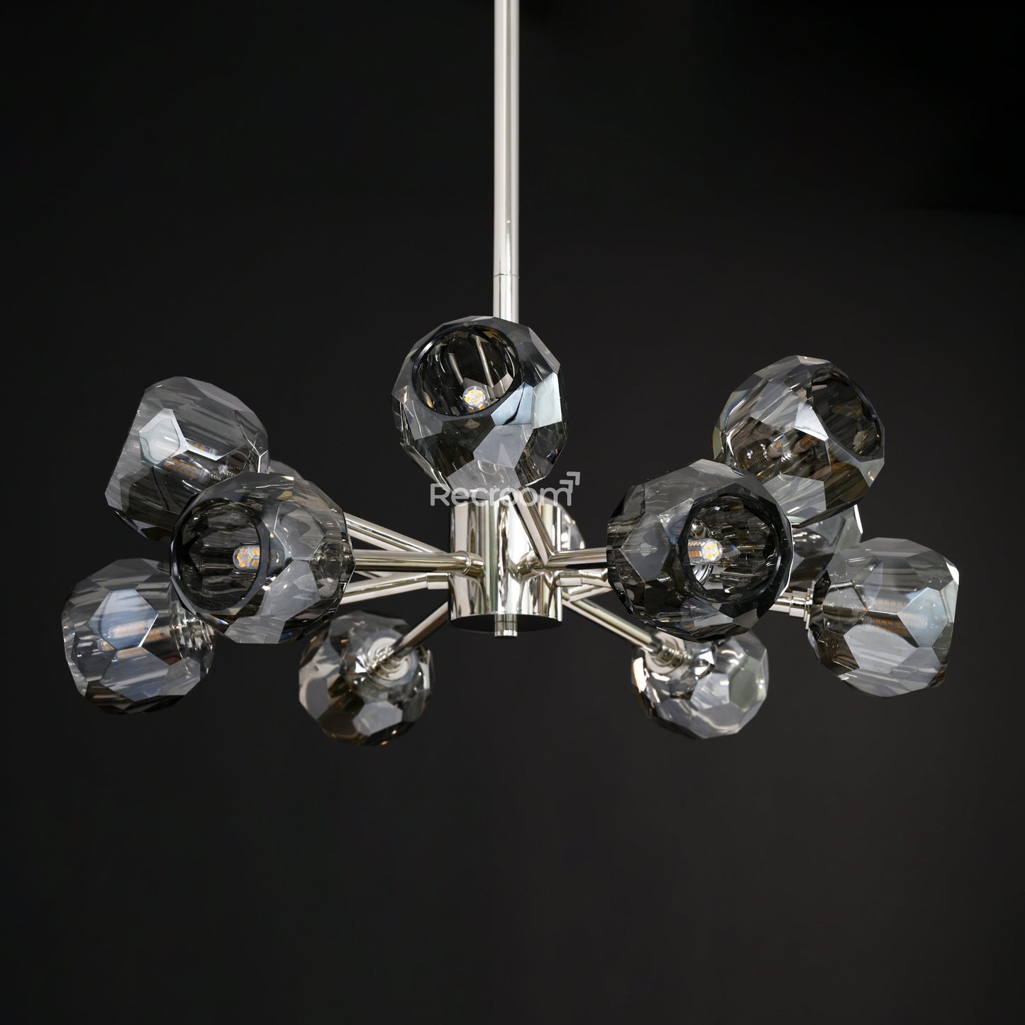 Boulew Crystal Glass Round Chandelier 24"