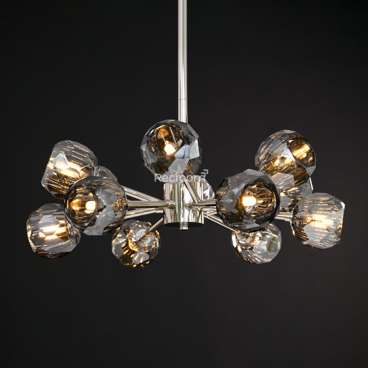 Boulew Crystal Glass Round Chandelier 24"