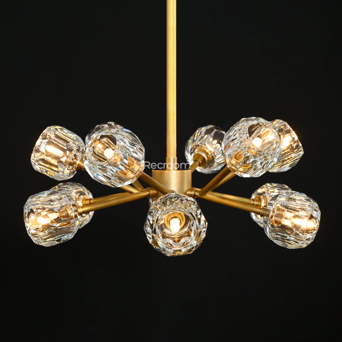 Boulew Crystal Glass Round Chandelier 24"